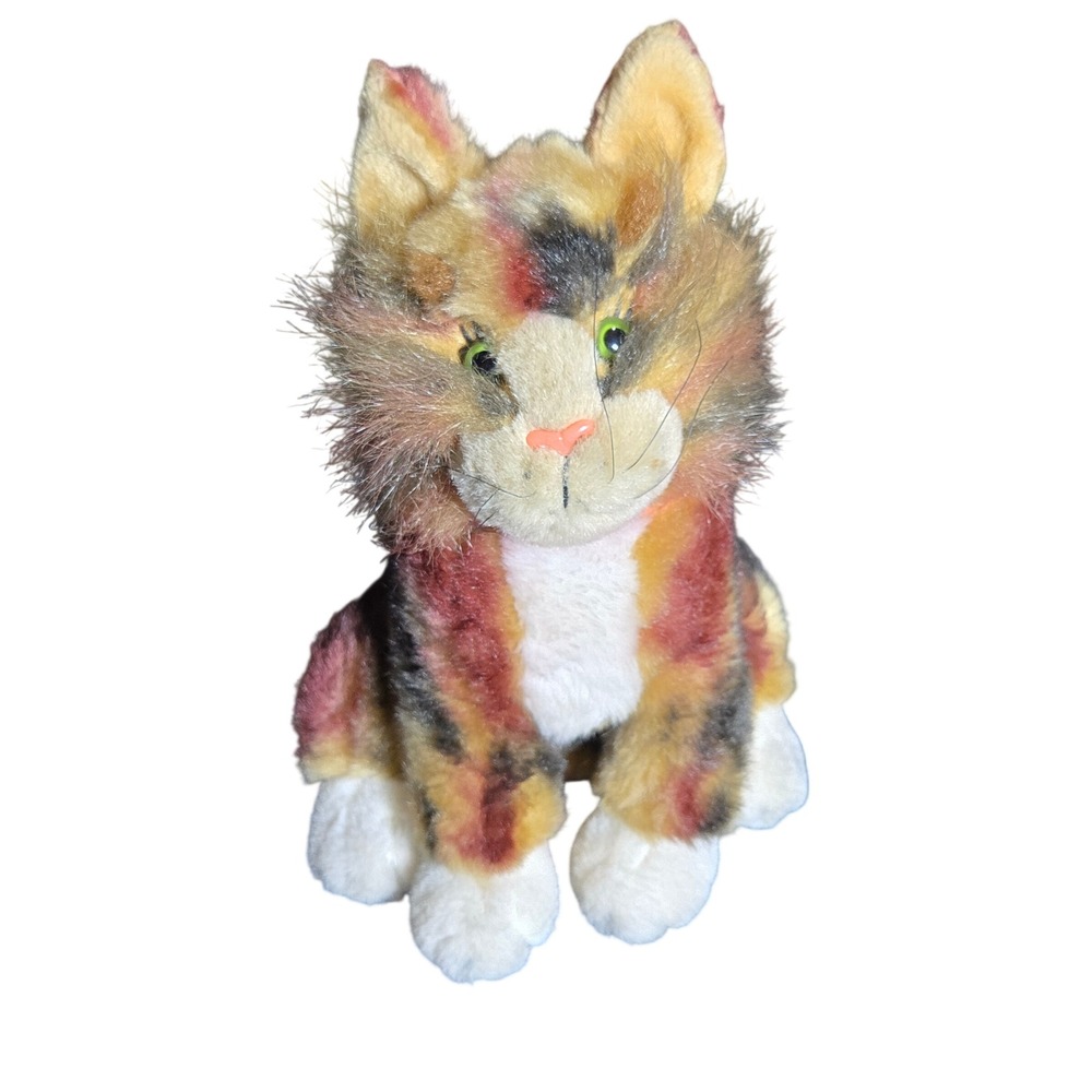 Vintage 2000 Plushland Spice Calico Cat Plush Stuffed Animal Realistic Plushie